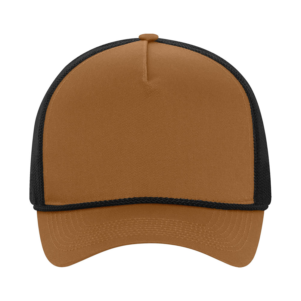 CUSTOM ATC™ EVERYDAY COTTON TWILL 5-PANEL TRUCKER ROPE CAP