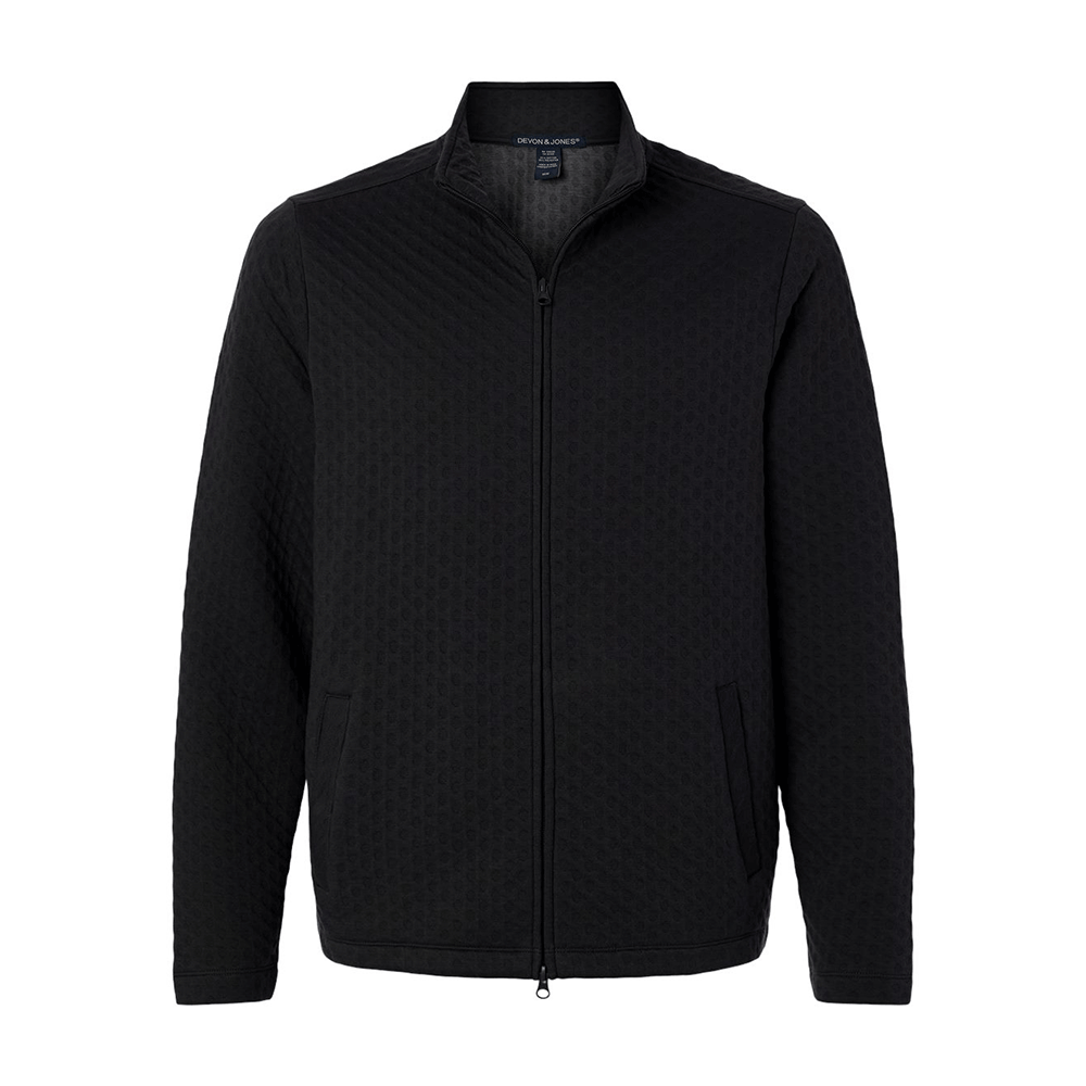 CUSTOM DEVON & JONES MENS BERKLEY TEXTURED FULL-ZIP JACKET