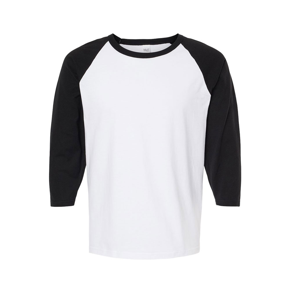 CUSTOM M&O RAGLAN THREE-QUARTER SLEEVE BASEBALL T-SHIRT