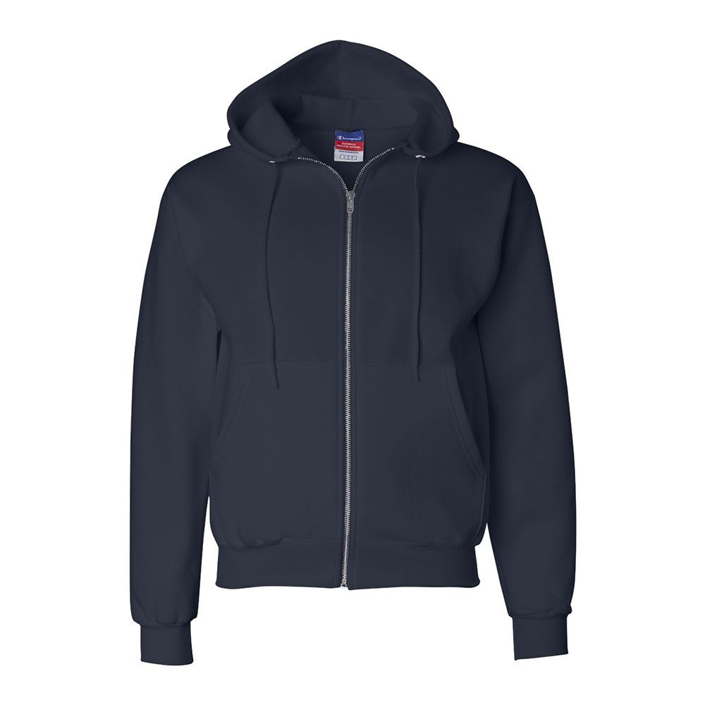 CUSTOM CHAMPION UNISEX POWERBLEND® FULL ZIP HOODED SWEATSHIRT